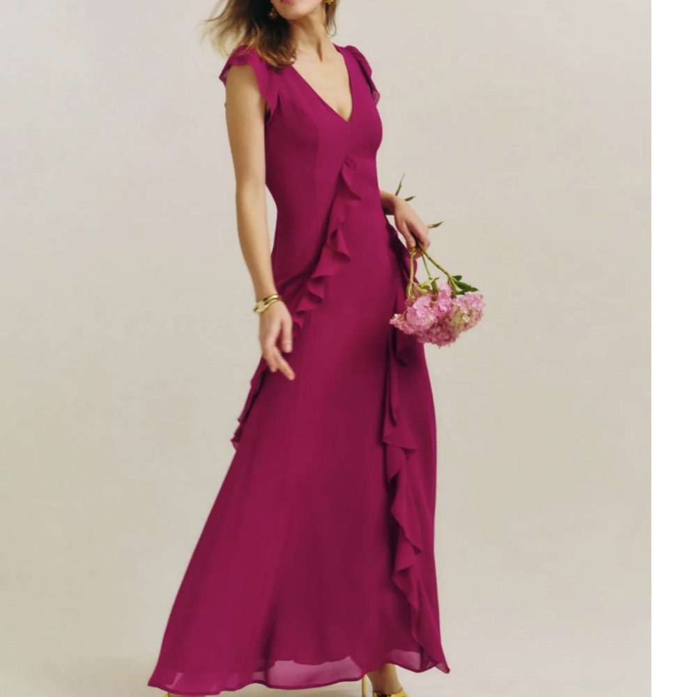 Reformation Magenta Maxi Dress